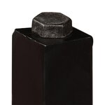 vidaXL Ensemble de bar 3 Pièces Bois massif recyclé et cuir véritable