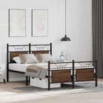 vidaXL Cadre de lit sans matelas chêne marron 120x190 cm