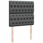 vidaXL Lit ottoman avec matelas et LED Gris foncé 80x200cm tissu