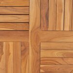 vidaXL Dessus de table Bois de teck solide Rond 2 5 cm 80 cm