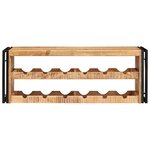 vidaXL Étagère à vin 100 x 45 x 33 cm Bois de mangue brut solide