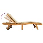 vidaXL Transat Marron et beige Polyester