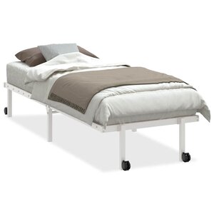vidaXL Cadre de lit pliable sans matelas blanc 80x200 cm acier