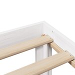 vidaXL Lit bibliothèque sans matelas blanc 140x200 cm bois pin massif