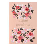 Carte anniversaire femme fleurs roses - draeger paris