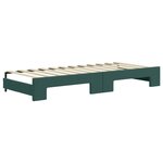 vidaXL Lit de jour avec gigogne et matelas vert foncé 80x200cm velours