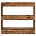 vidaXL Bibliothèque/Séparateur de pièce vieux bois 80x30x72 cm