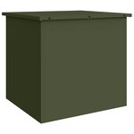 vidaXL Boîte de Rangement Extérieure Vert olive 55 x 50.5 x 50 cm