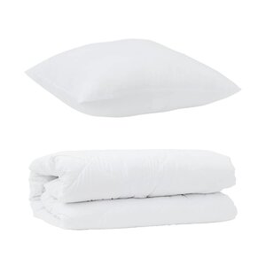 vidaXL Ensemble de Duvet avec oreiller 2 Pièces Blanc Microfibre