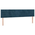 vidaXL Sommier à lattes de lit et matelas Bleu foncé 200x200cm Velours