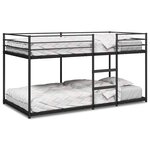 vidaXL Lit superposé sans matelas noir 107x203 cm acier