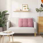 vidaXL Coussin de Dos Rose 80 x 24 x 50 cm Velours