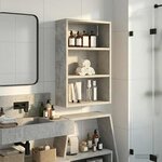 vidaXL Armoire murale de salle de bain Gris Béton 40 x 16 x 62 5 cm