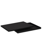 Boîte ultra-plate luxe noir mat couvercle cloche 42 x 30.6 x 1.2