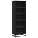 vidaXL Bibliothèque noir 60x35x170 5 cm bois d'ingénierie