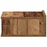 vidaXL Table de chevet flottante vieux bois bois d'ingénierie