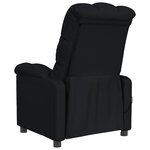 vidaXL Fauteuil de massage Noir Tissu