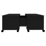 vidaXL Table basse Noir 75x75x38 cm Aggloméré