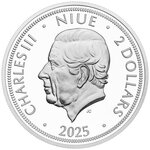 Pièce de monnaie en Argent 2 Dollars g 31.1 (1 oz) Millésime 2025 Four Elements SLOVAK EAGLE