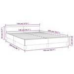 vidaXL Cadre de lit avec tête de lit Gris 140x200 cm Similicuir