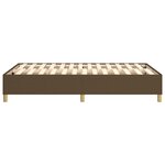 vidaXL Cadre de lit Marron foncé 120x200 cm Tissu