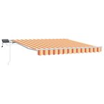 vidaXL Auvent rétractable manuel avec LED en jaune et orange 350x250 cm