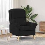 vidaXL fauteuil Noir 76 x 94 x 102 cm Microfibre