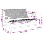 vidaXL Mobilier de jardin Noir et Blanc 122 x 78 x 73 cm