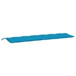 vidaXL Coussin de banc de jardin bleu clair 200x50x7 cm tissu oxford