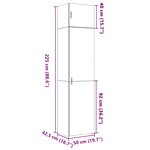 vidaXL Armoire de rangement mince chêne marron 50x42 5x225 cm