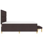 vidaXL Lit à ressorts avec matelas Marron foncé 180 x 200 cm tissu