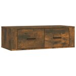 vidaXL Armoire TV suspendue Chêne fumé 80x36x25 cm Bois d'ingénierie