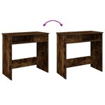 vidaXL Bureau chêne fumé 80x40x75 cm bois d'ingénierie