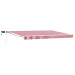 vidaXL Cadre de store manuel avec LEDs Rouge et Blanc 4 5 × 3 5 m