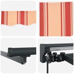 vidaXL Auvent Rétractable Jaune et Orange 500x300 cm tissu