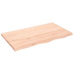 vidaXL Dessus de table 100x60x(2-4) cm bois de chêne massif non traité