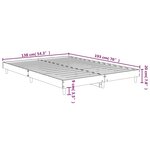 vidaXL Cadre de lit sans matelas chêne marron 135x190 cm