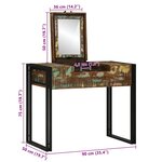 vidaXL Coiffeuses pour Chambre Multicolore Bois massif de récupération