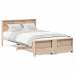 vidaXL Cadre de lit Marron 120 x 200 cm Bois massif en pin