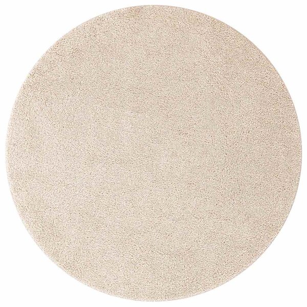 vidaXL Tapis Shaggy Anti-dérapant Crème 90 x 90 cm PP