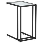 vidaXL Table d'appoint ordinateur Transparent 50x35x65 cm Verre trempé