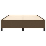 vidaXL Cadre de lit sans matelas marron foncé 140x190 cm tissu