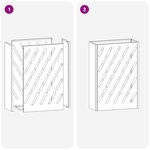 vidaXL Porte-parapluie avec stockage Blanc 28 x 12 x 41 cm Acier