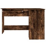 vidaXL Bureau d'angle chêne fumé 120x140x75 cm bois d'ingénierie