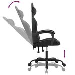 vidaXL Chaise de jeu Noir Similicuir