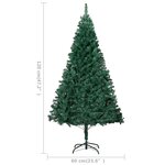 Vidaxl arbre de noël artificiel avec branches épaisses vert 120 cm pvc