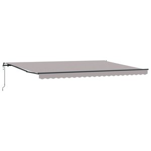 vidaXL Auvent Rétractable Gris clair 500 × 350 cm tissu