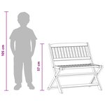 vidaXL Banc d'enfants Marron 61 x 38 x 57 cm Bois d'eucalyptus massif