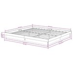 vidaXL Cadre de lit Bois massif 180x200 cm Super King