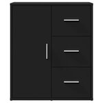 vidaXL Buffets 2 Pièces noir 60x31x70 cm bois d'ingénierie